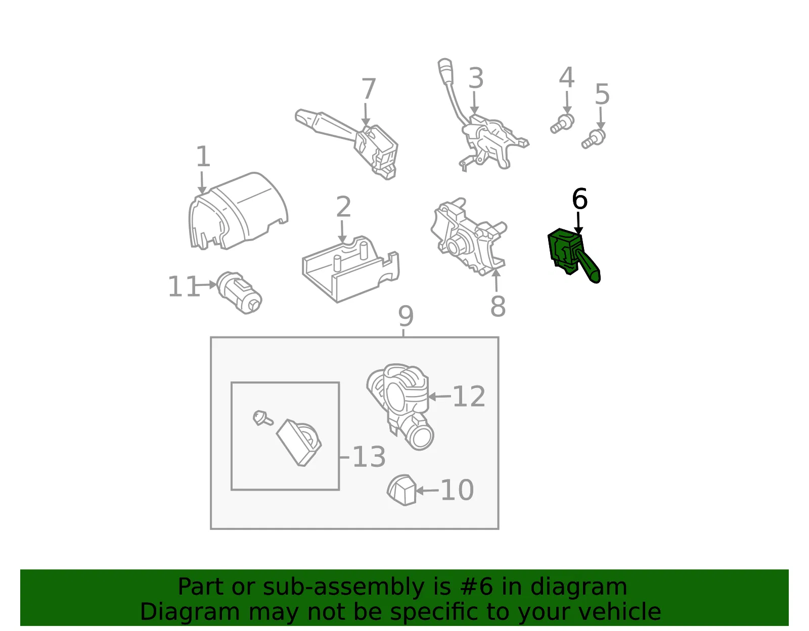 Wiper Switch - Mazda (ge6v66128) - view 2