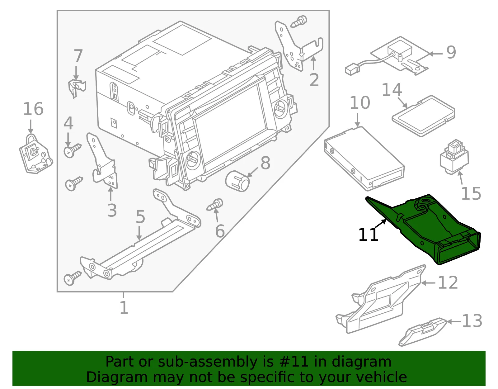 GPS Navigation Control Module Bracket - Mazda (ghp966ef1) - view 2