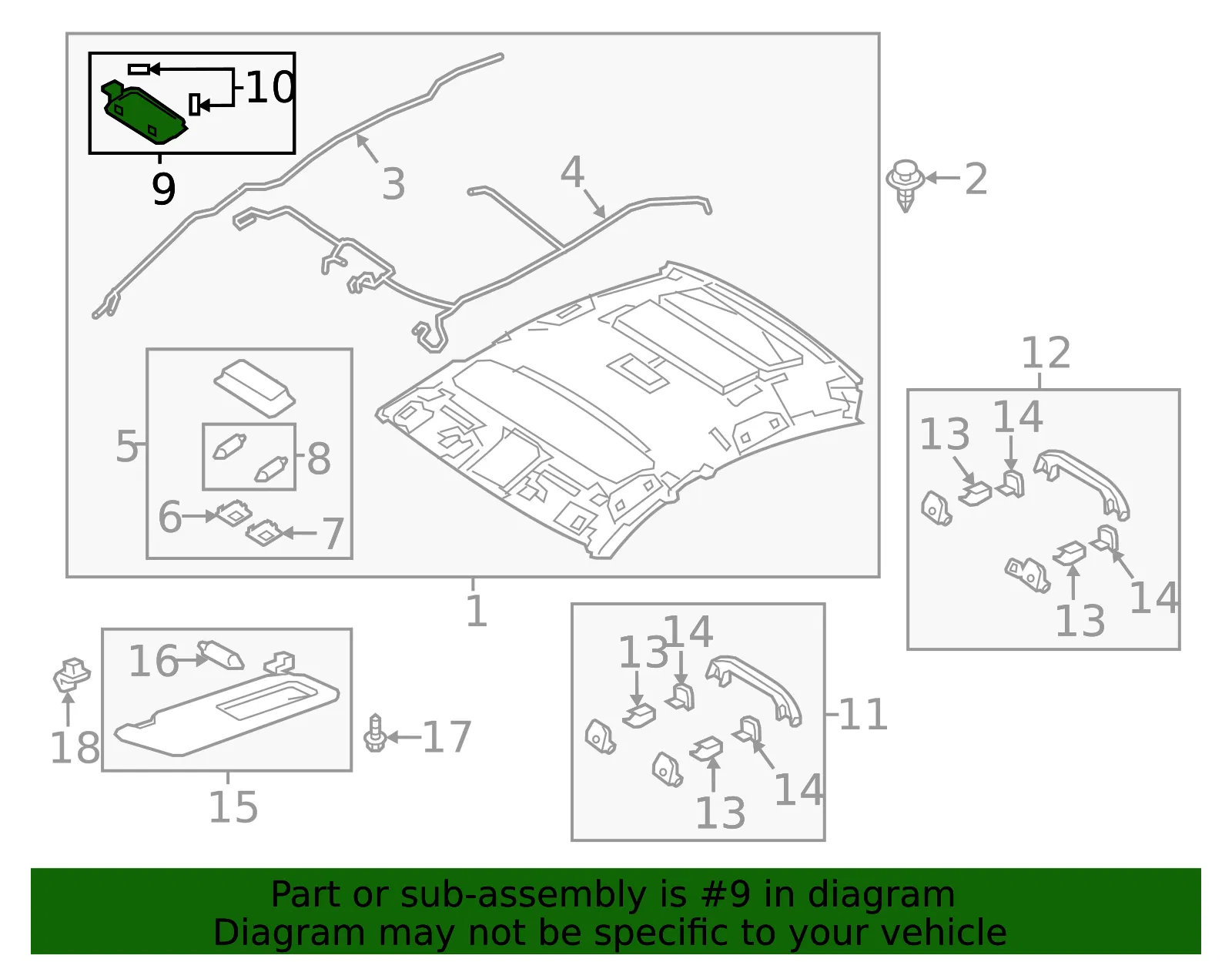 Dome Light Bracket - Mazda (ghp96883y) - view 2
