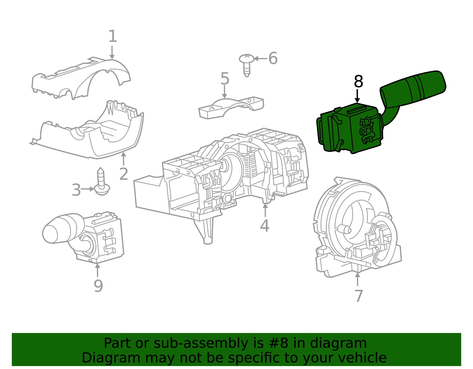 Wiper Switch - Mazda (glf166128) - view 2
