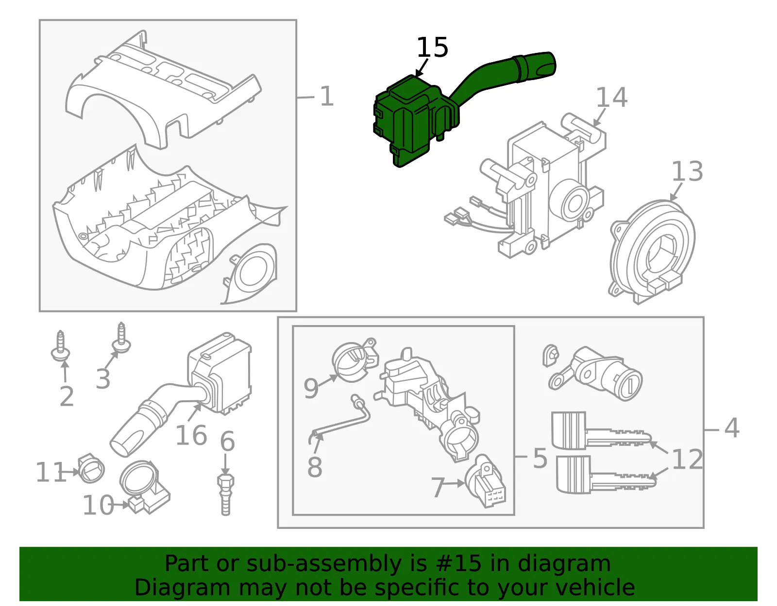 Wiper Switch - Mazda (gp7a66128) - view 2