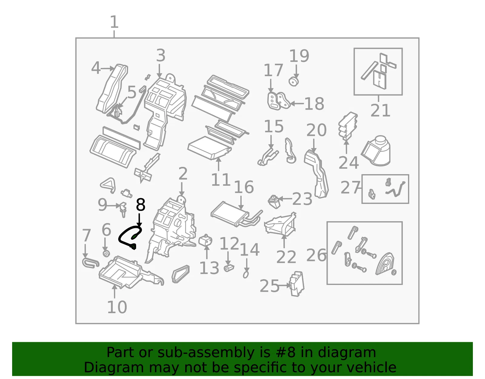 A/C Evaporator Temperature Sensor - Mazda (gp9a61j22) - view 2
