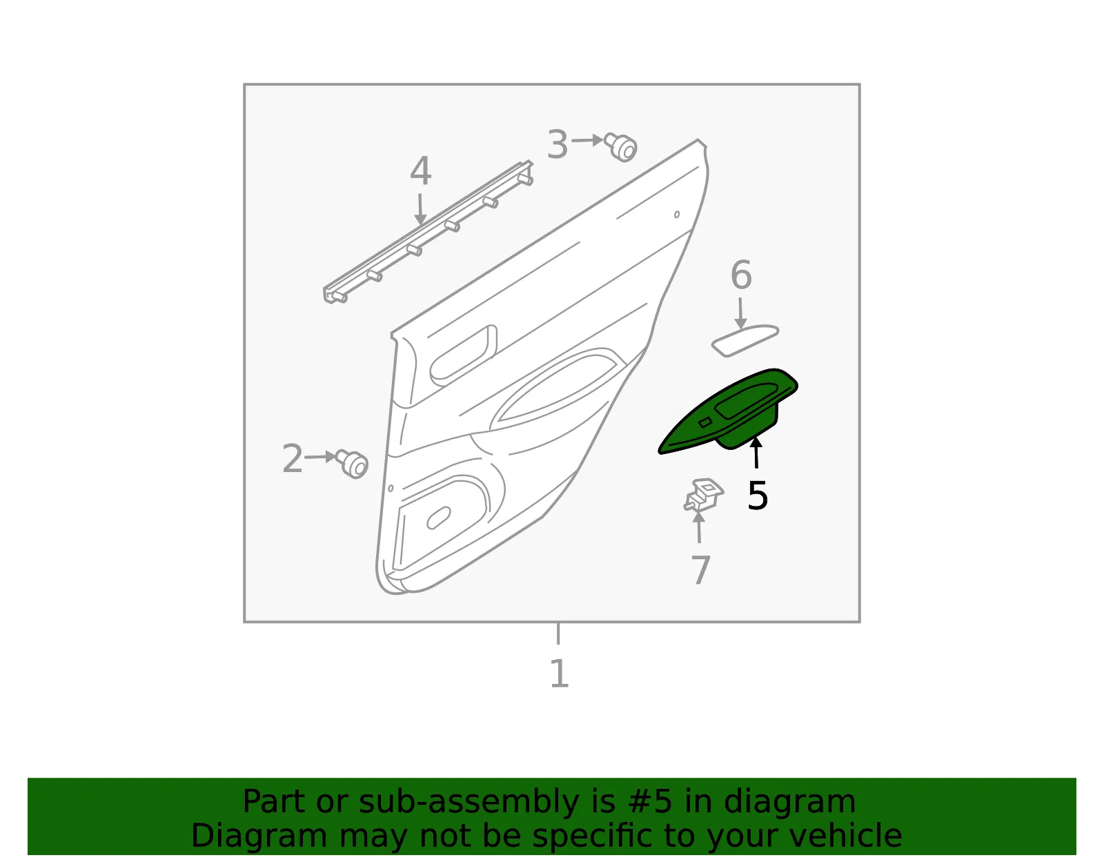 Door Window Switch Bezel - Mazda (gp9a685l1a) - view 2