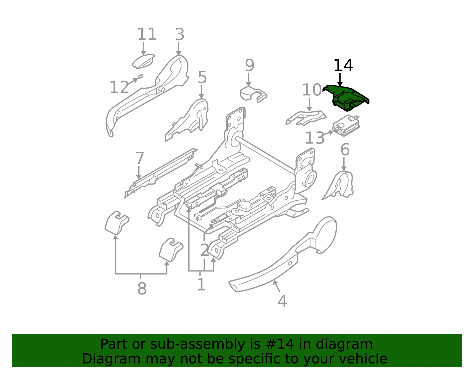 Air Bag Control Module Bracket - Mazda (gp9a88164) - view 2