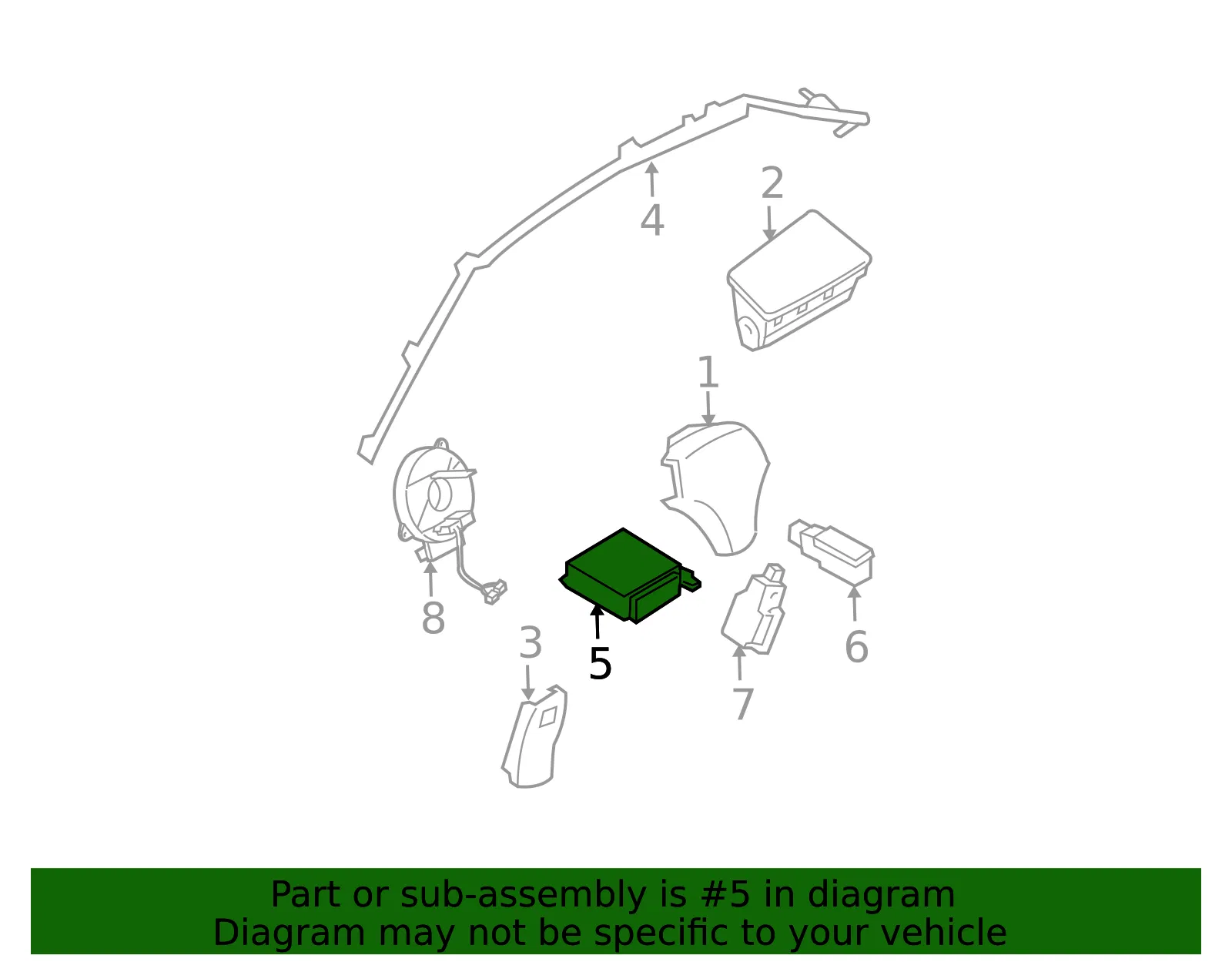 Air Bag Control Module - Mazda (gr6a57k30b) - view 2