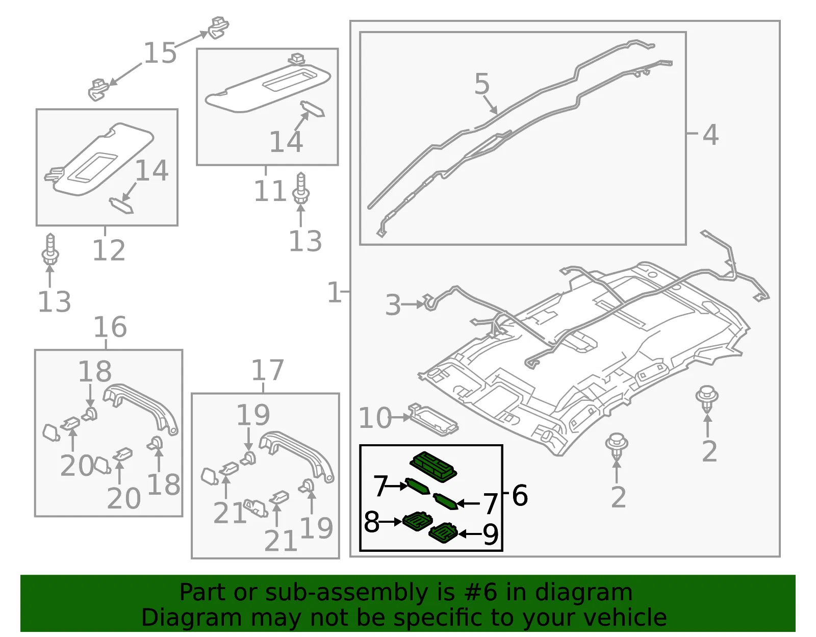 Dome Light - Mazda (grf551310a02) - view 2