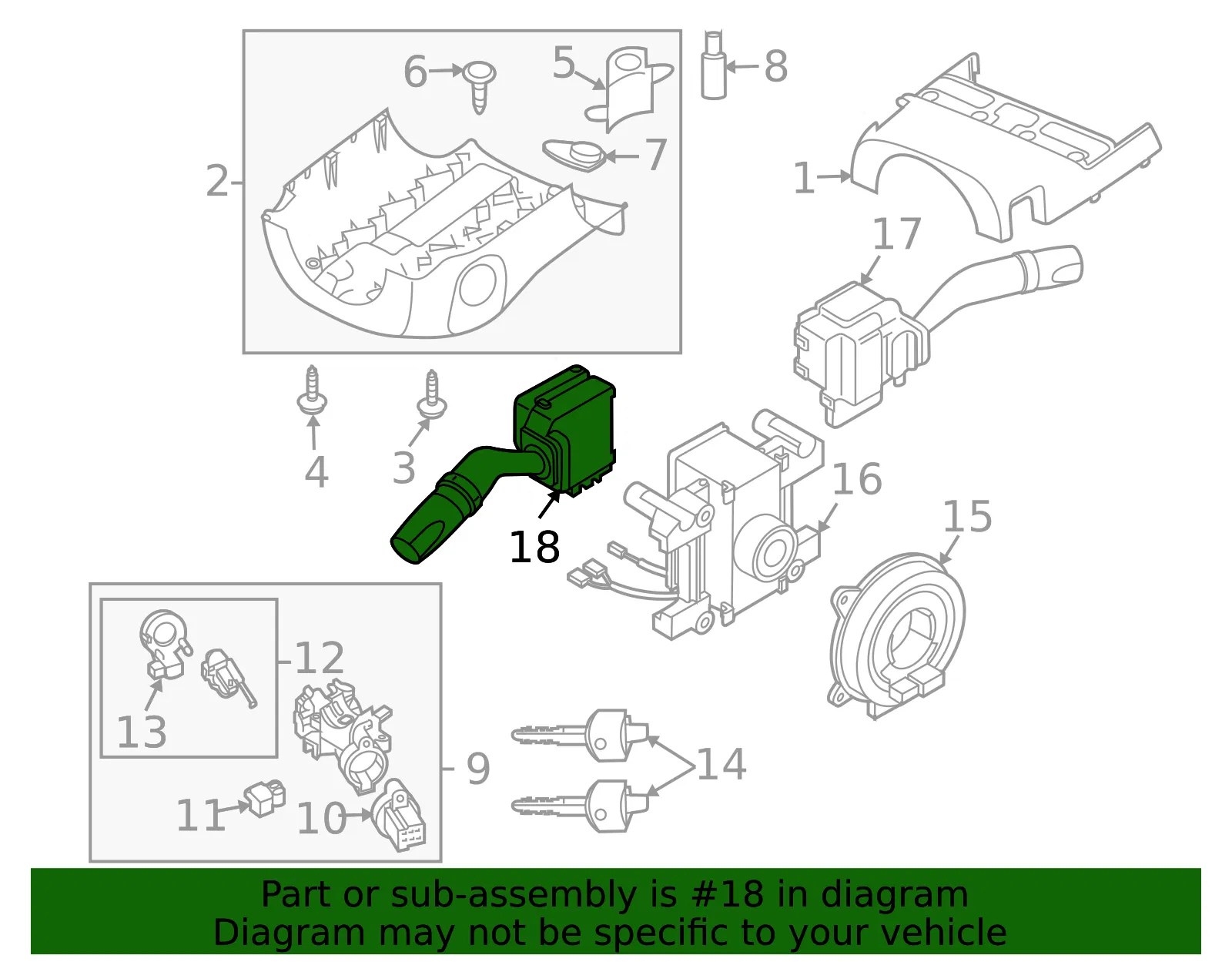 Multi-Function Switch - Mazda (gs3l66122a) - view 2