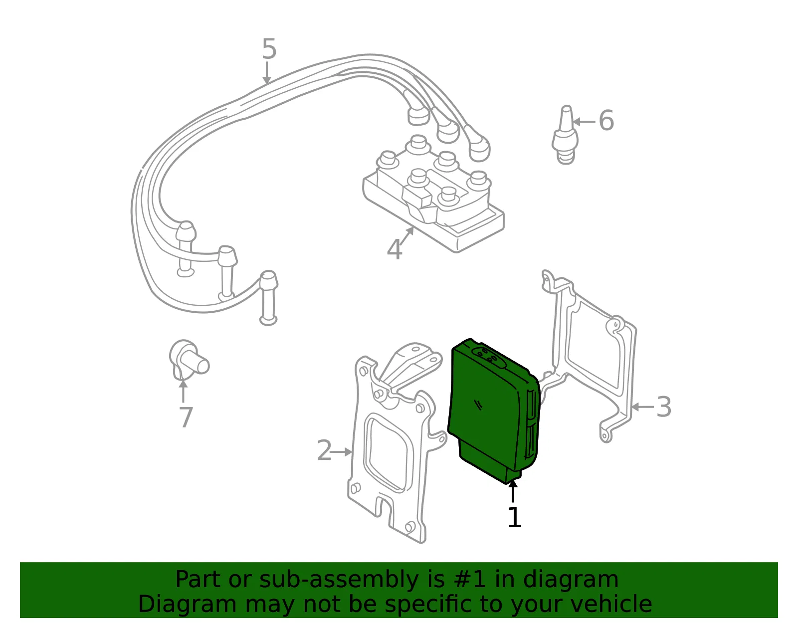 Engine Control Module (ECM) - Mazda (gy0318881g) - view 2