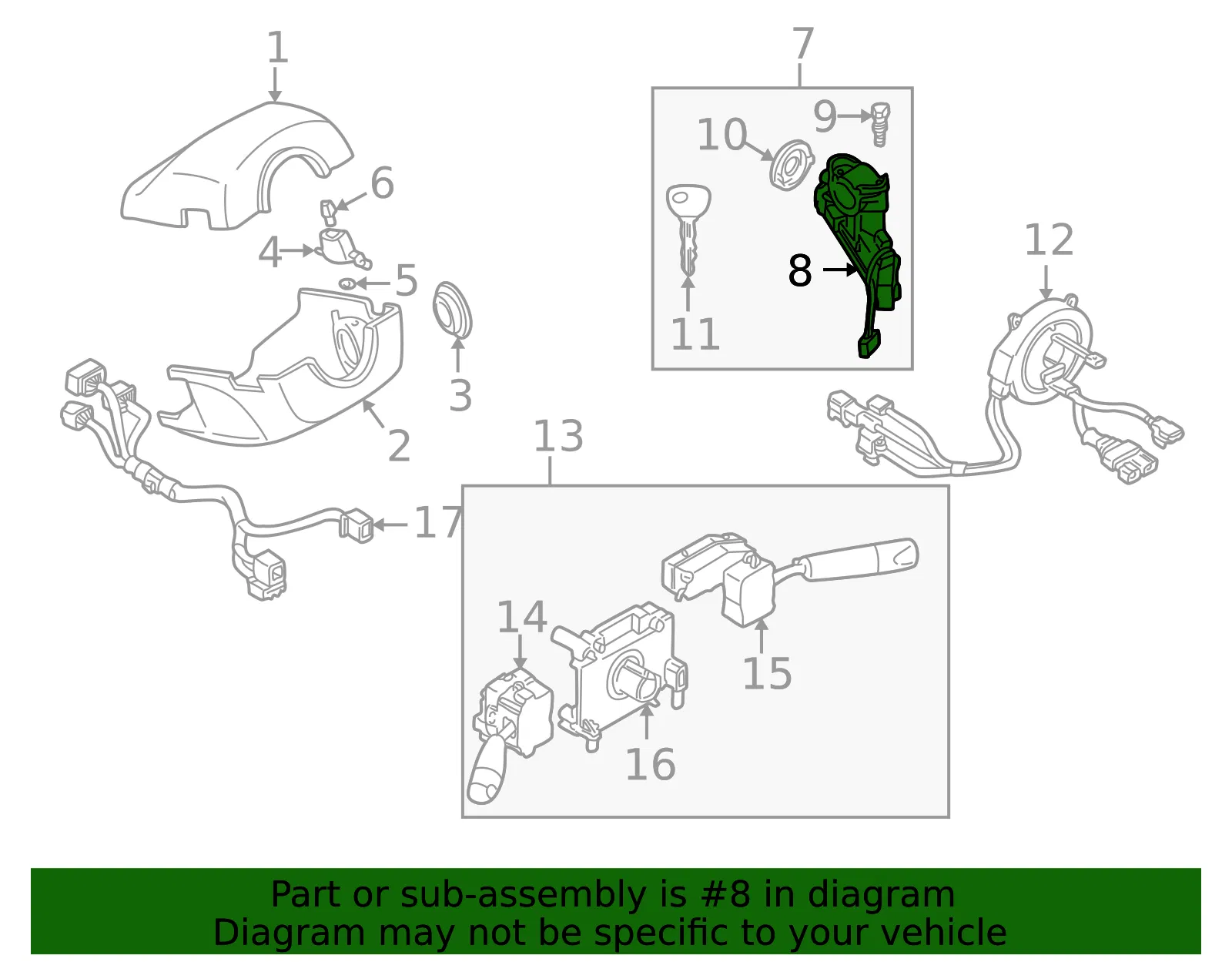 Ignition Switch - Mazda (h3y066151) - view 2