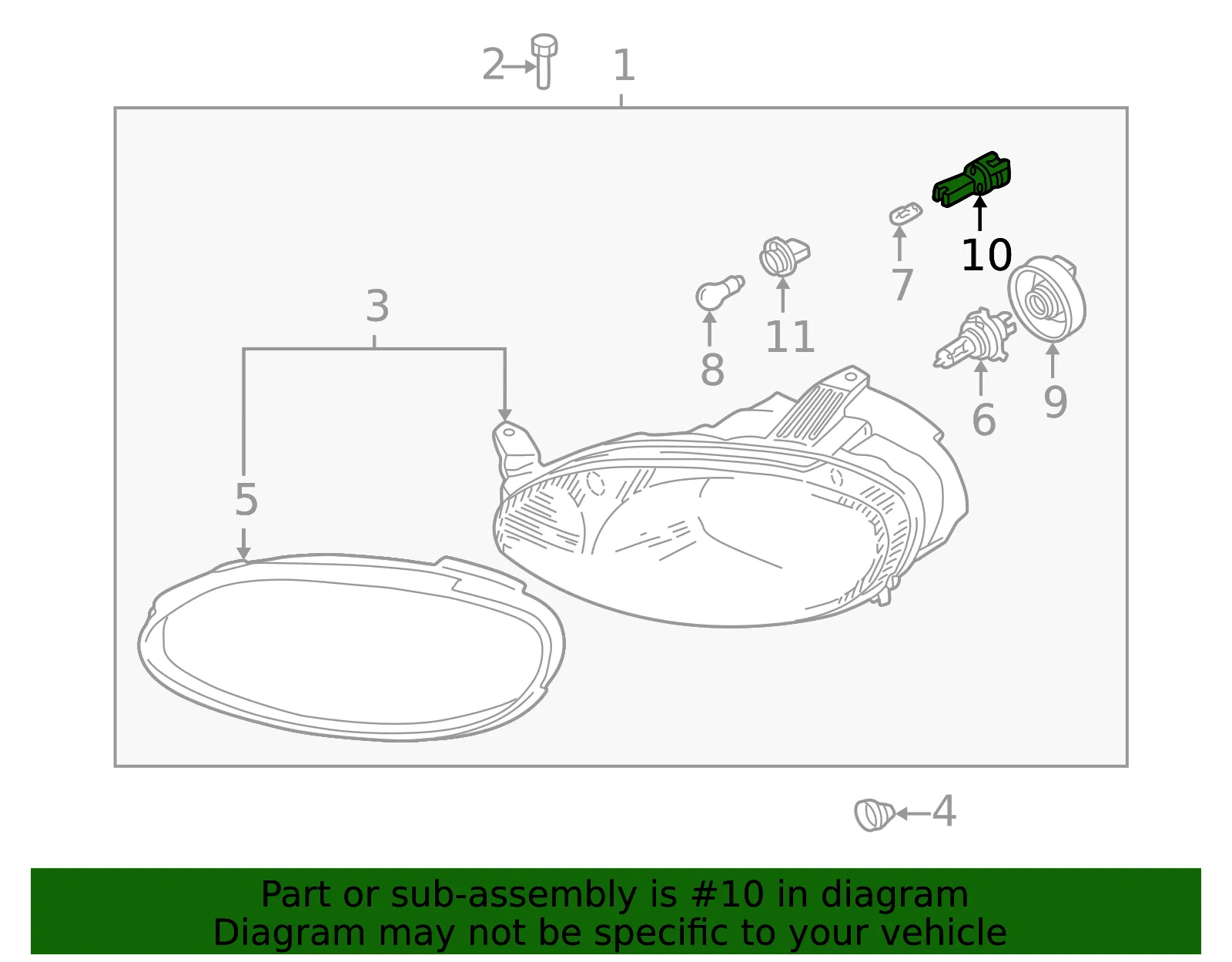 Headlight Socket - Mazda (h432510b4) - view 2