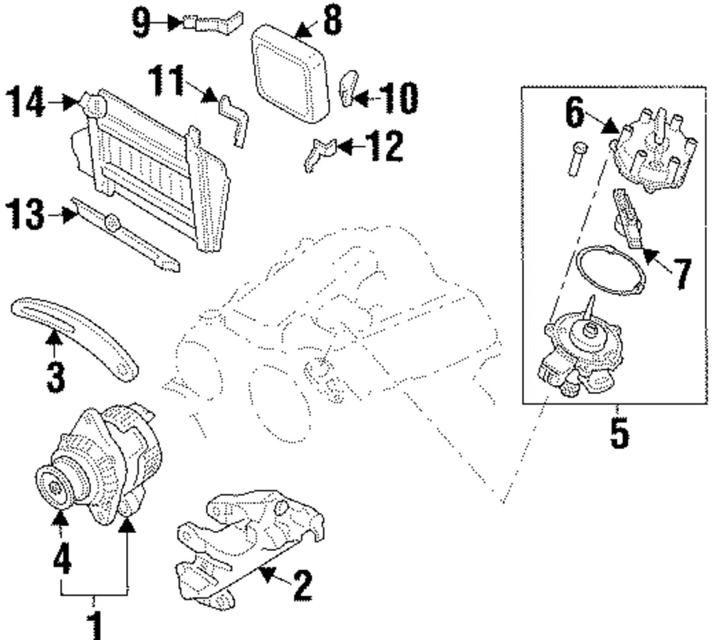 Alternator Adjust Bracket - Mazda (jf0118361)