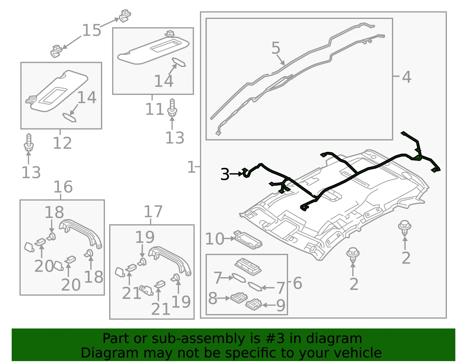 Headliner Wiring Harness - Mazda (k12367100a) - view 2