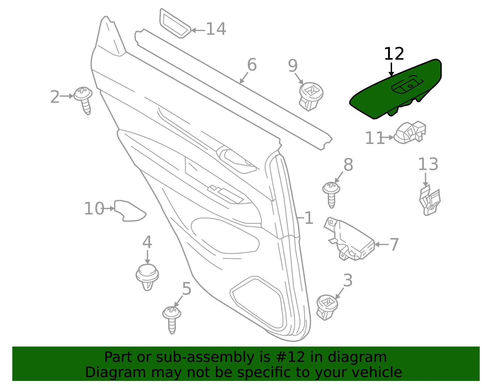 Door Window Switch Bezel - Mazda (k131685ly) - view 2