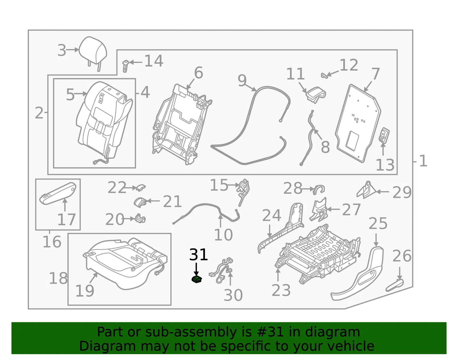 Power Seat Wiring Harness - Mazda (k23188092) - view 2