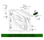 Door Window Switch Bezel - Mazda (kb7w684lya) - view 4