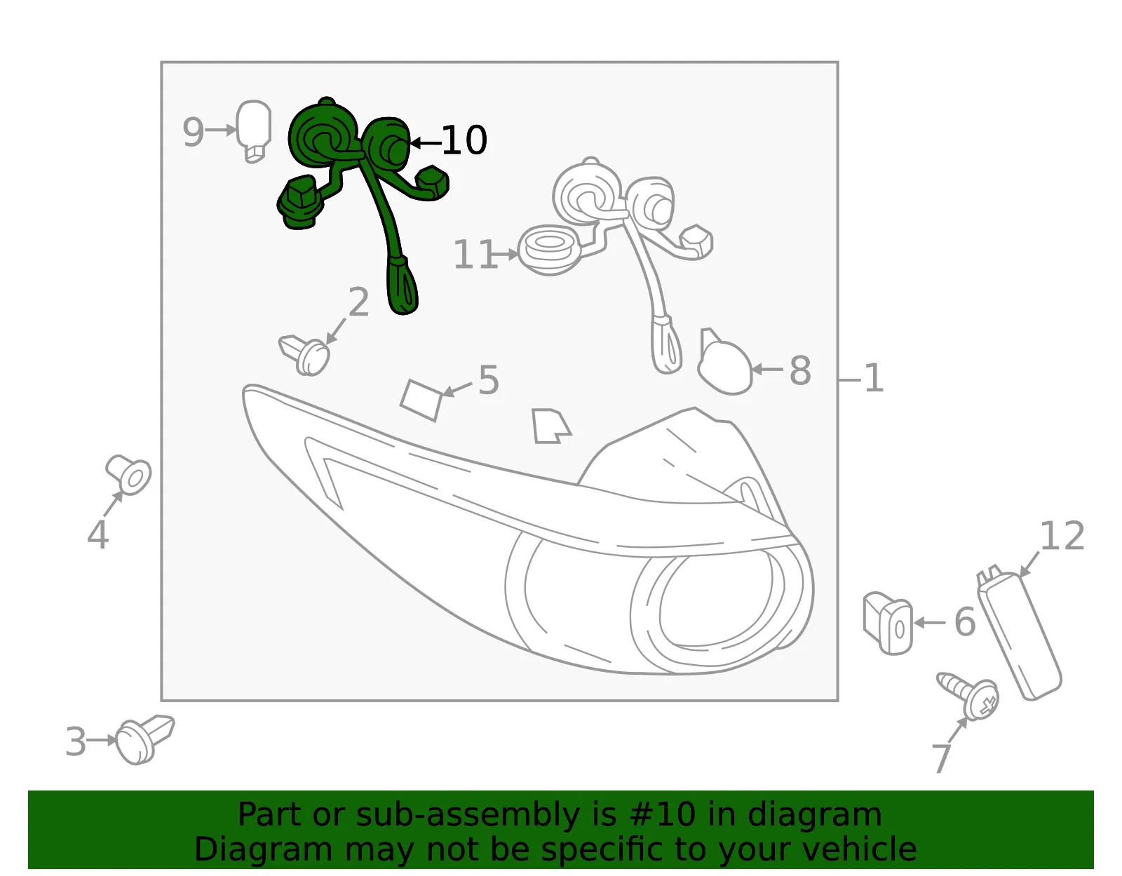Tail Light Wiring Harness - Mazda (kb8a51165) - view 2