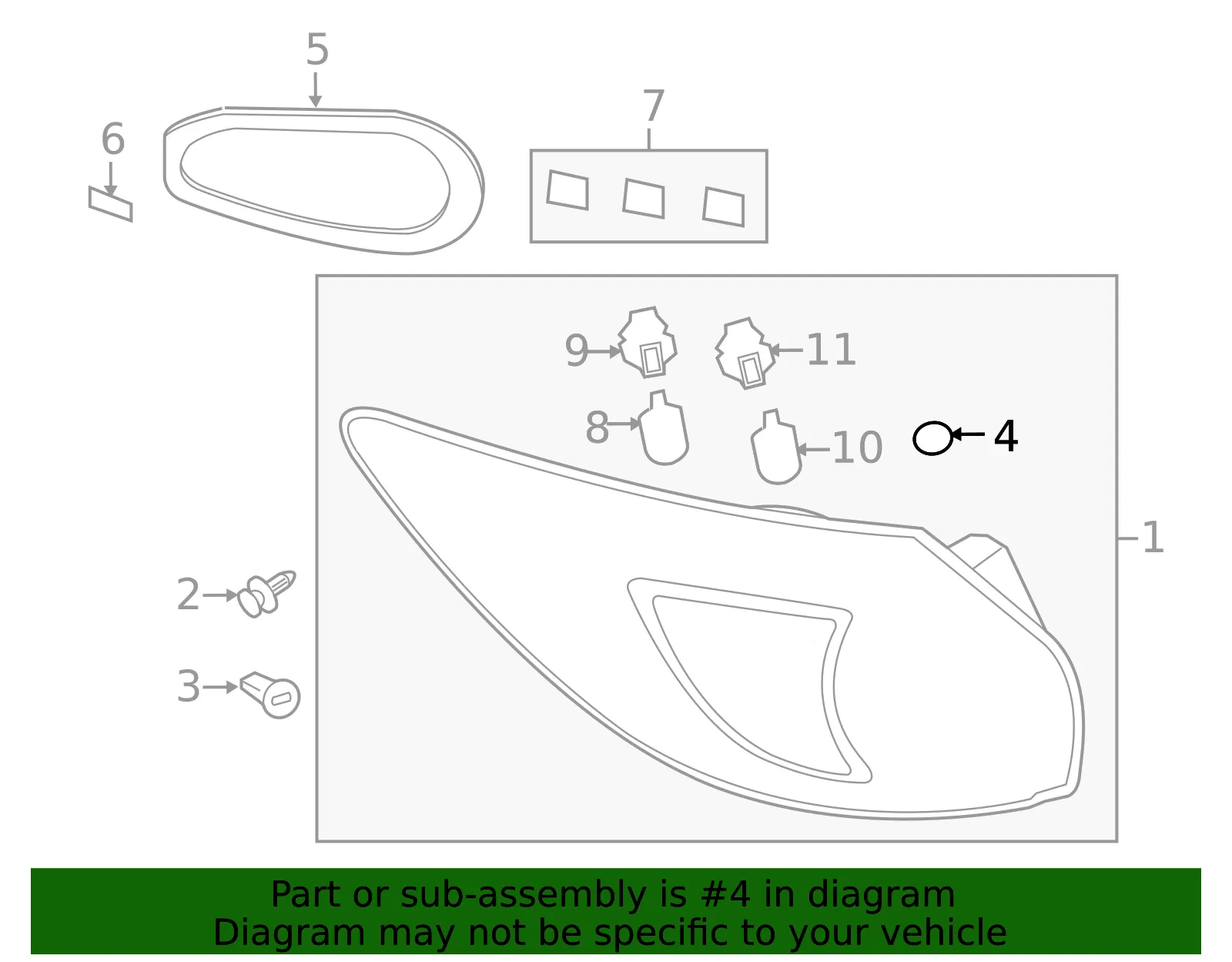 Tail Lamp Assembly Protector - Mazda (kd33513h8) - view 2