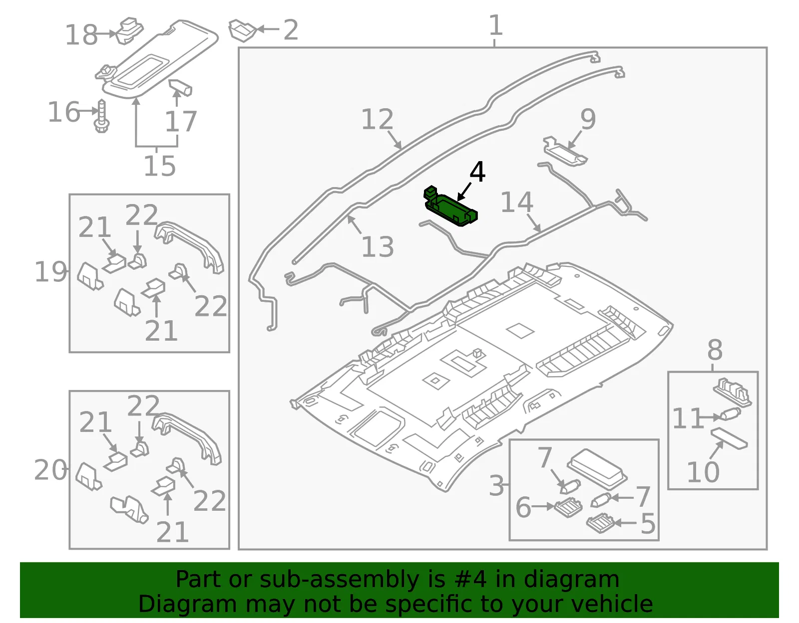 Dome Lamp Spacer - Mazda (kd456883ya) - view 2