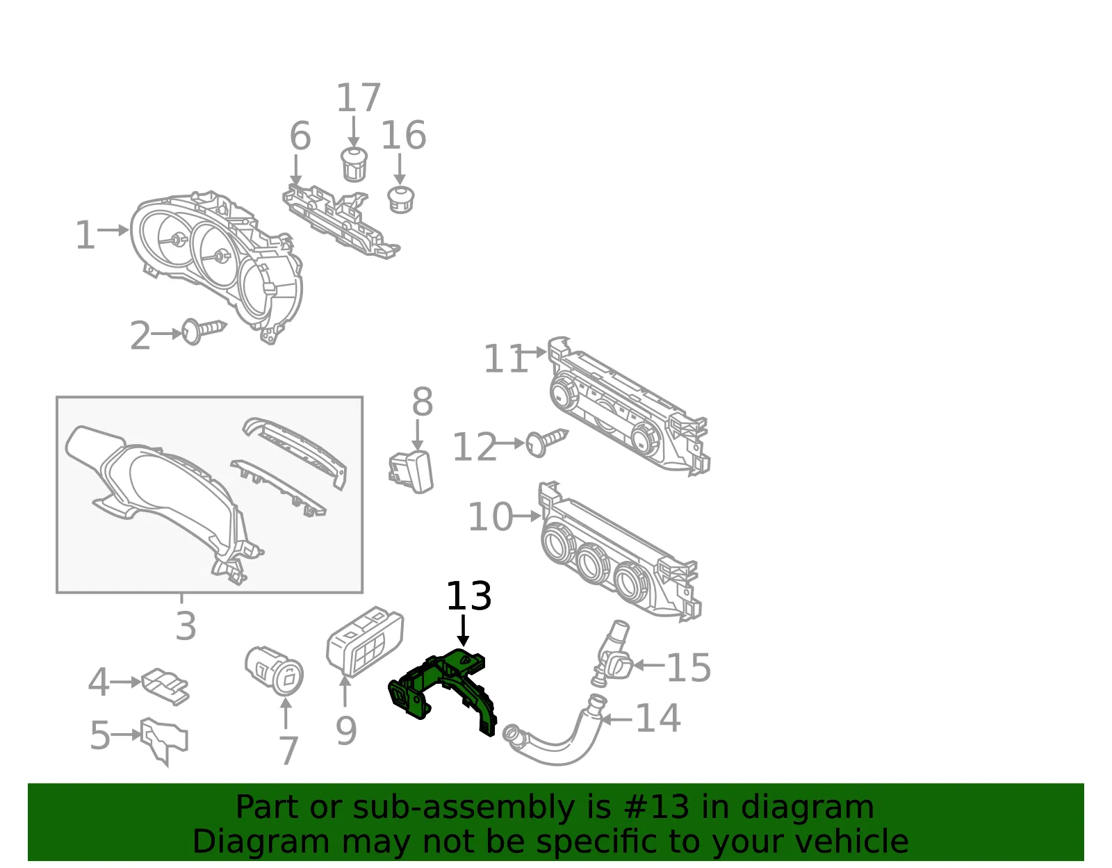 Cabin Air Temperature Sensor - Mazda (kd4761757) - view 2