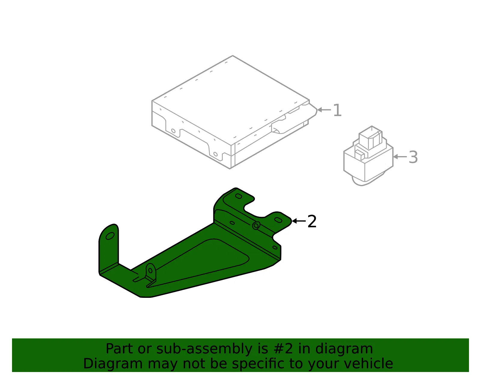 Module Bracket - Mazda (kd47669b0) - view 2