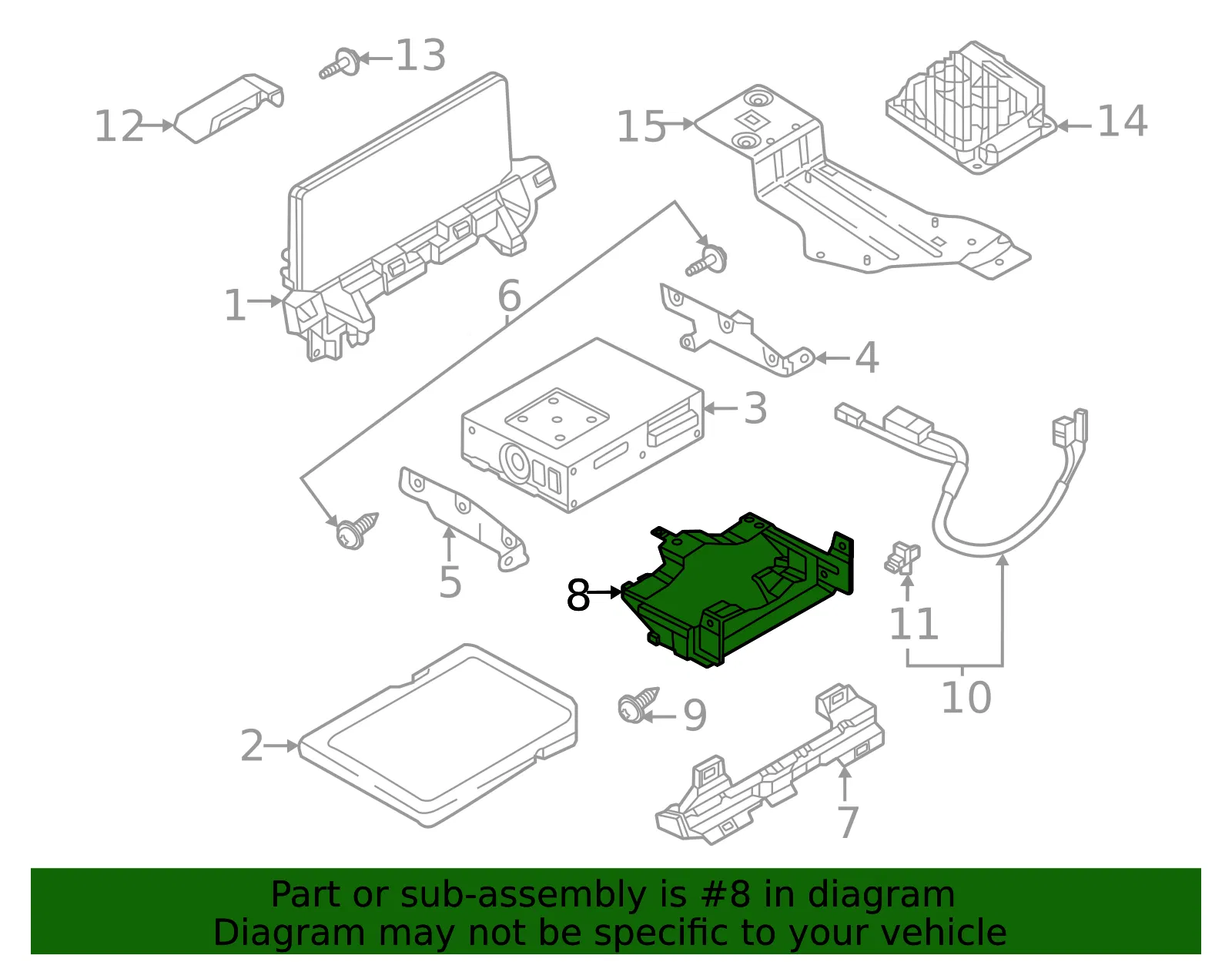 Radio Module Interface Bracket - Mazda (kgc4669b0b) - view 2
