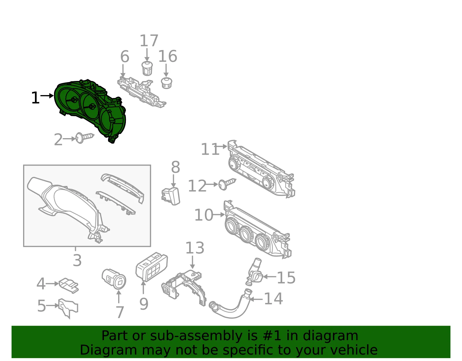 Cluster Assembly - Mazda (kgd155430) - view 2