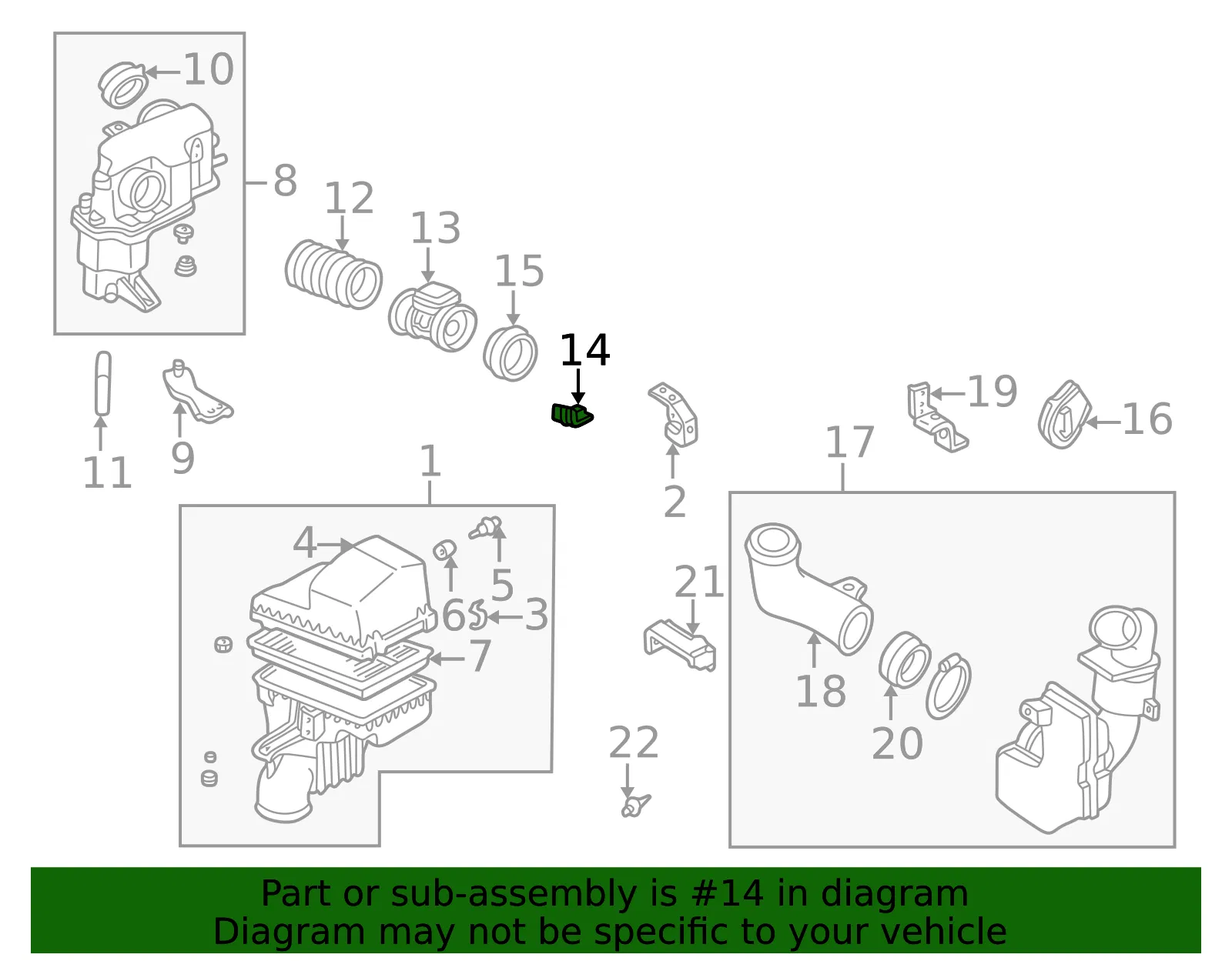 Mass Air Flow Sensor Bracket - Mazda (kj0113311) - view 2