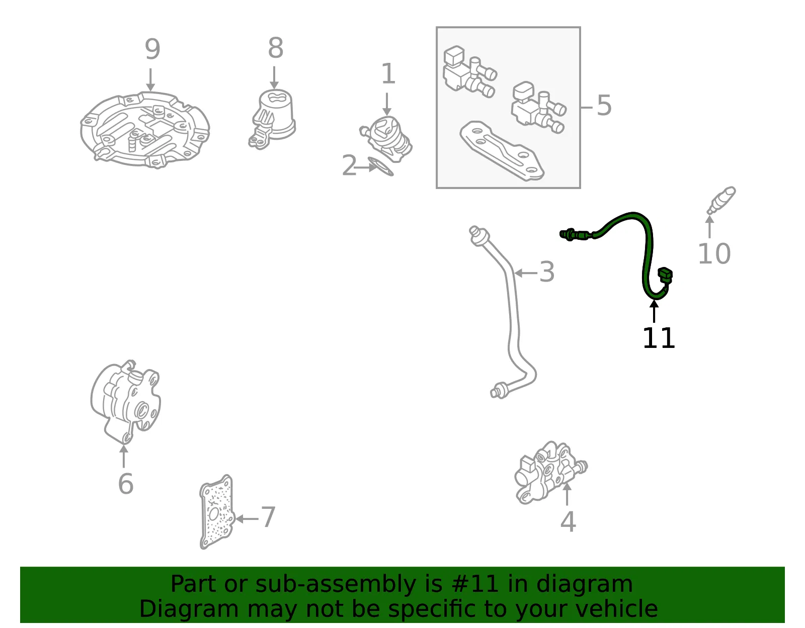 Oxygen Sensor - Mazda (kj0318861b9u) - view 2