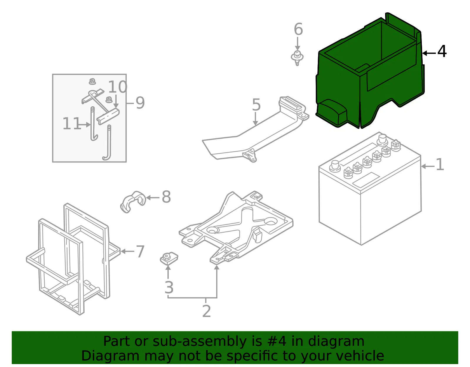Battery Cover - Mazda (kl4718591a) - view 2