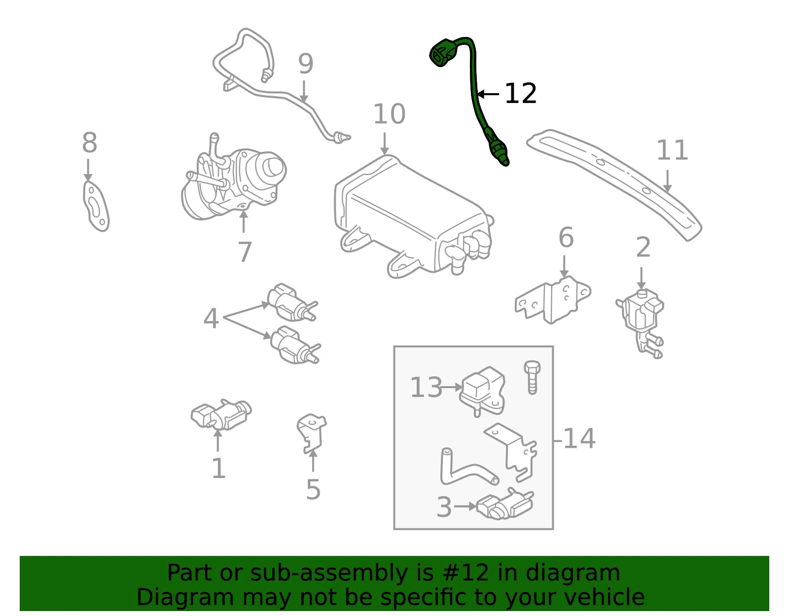 Oxygen Sensor - Mazda (klj918861b) - view 2