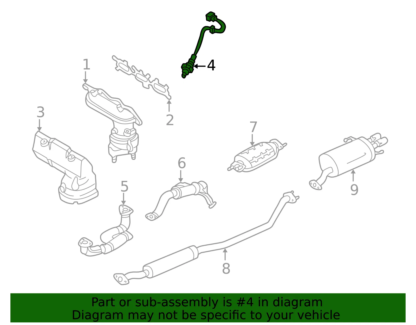 Oxygen Sensor - Mazda (kll518861b) - view 2