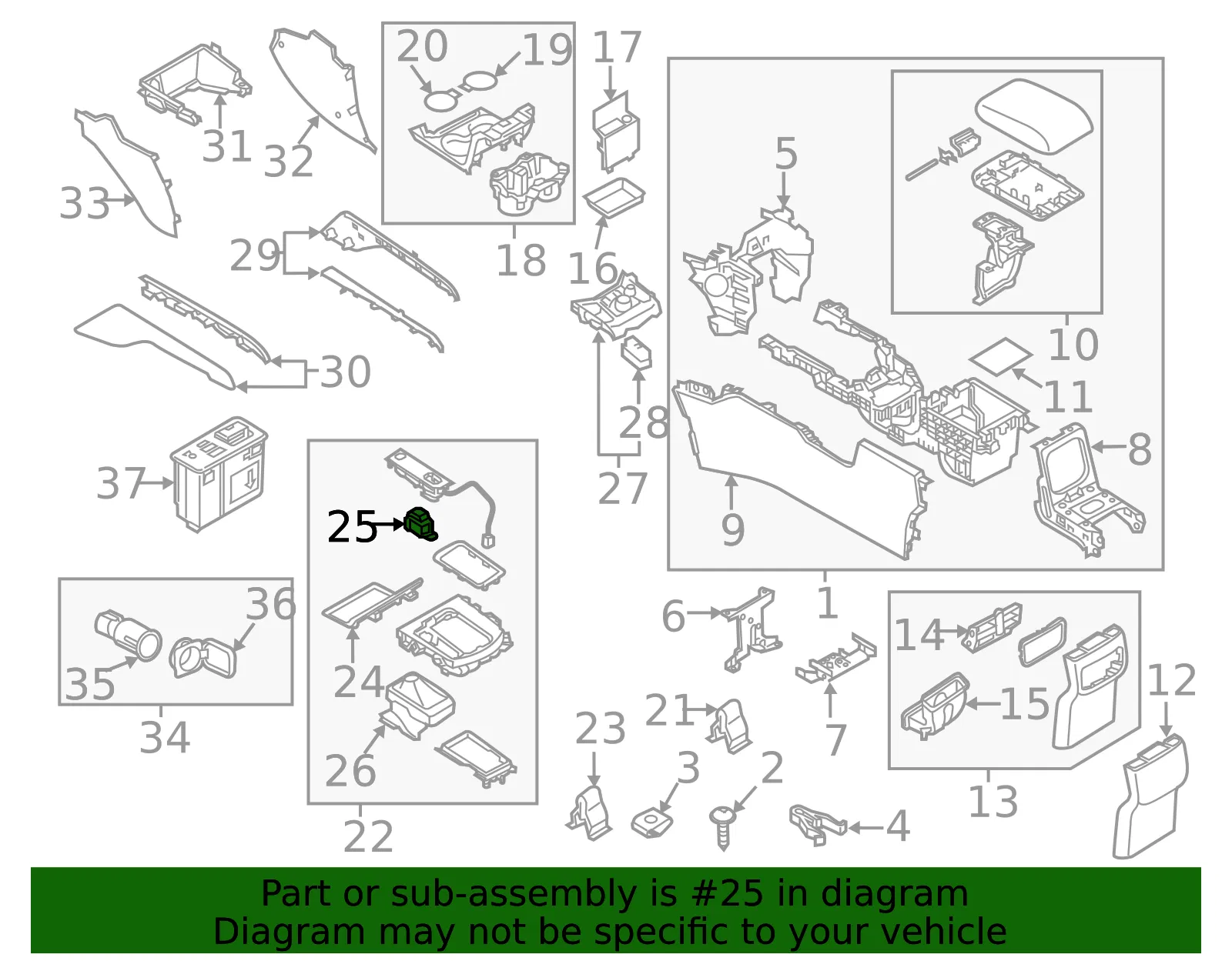 Driver Information Display Switch - Mazda (kse166yk0) - view 2