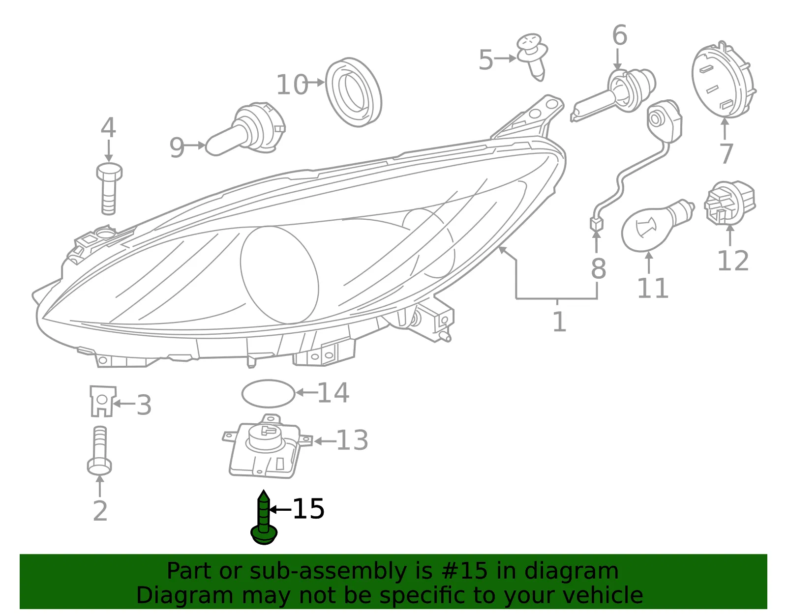 Control Module Retainer Screw - Mazda (l170510e3) - view 2