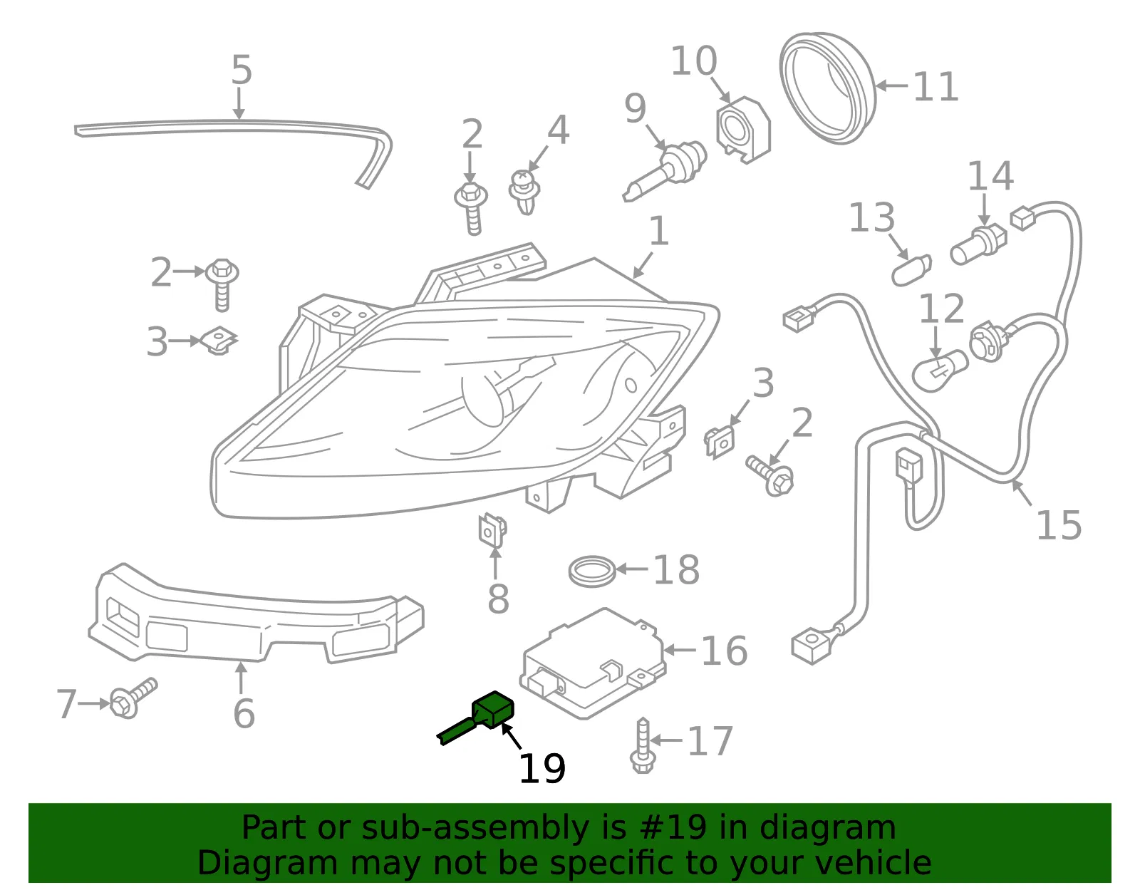 Headlight Control Module Connector - Mazda (l1y167sh3) - view 2