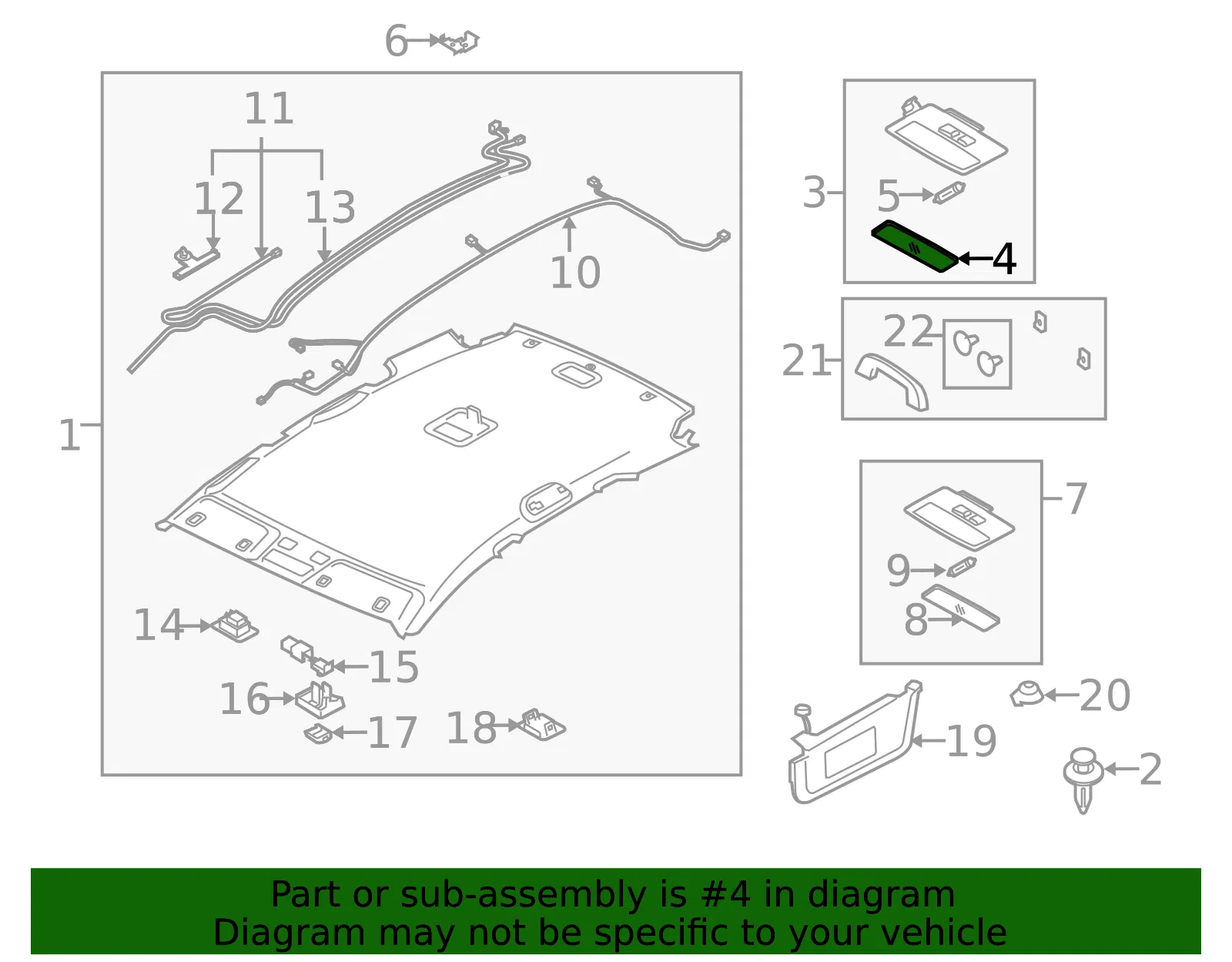 Dome Light Lens - Mazda (l20751311) - view 2
