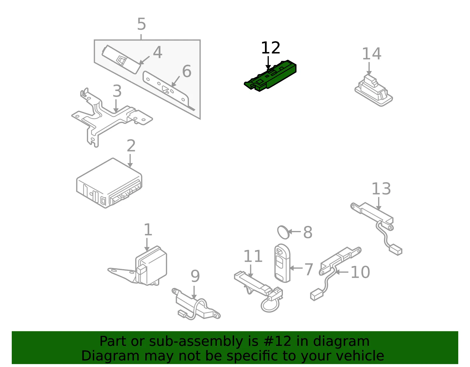 Keyless Entry Antenna - Mazda (l208676n0b) - view 2