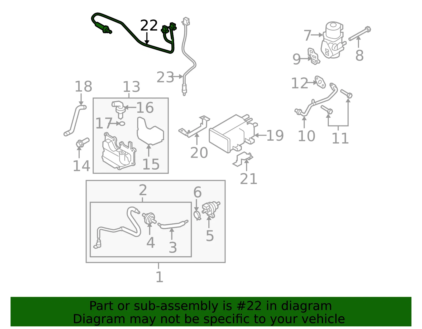 Oxygen Sensor - Mazda (l33l188g1d9u) - view 2