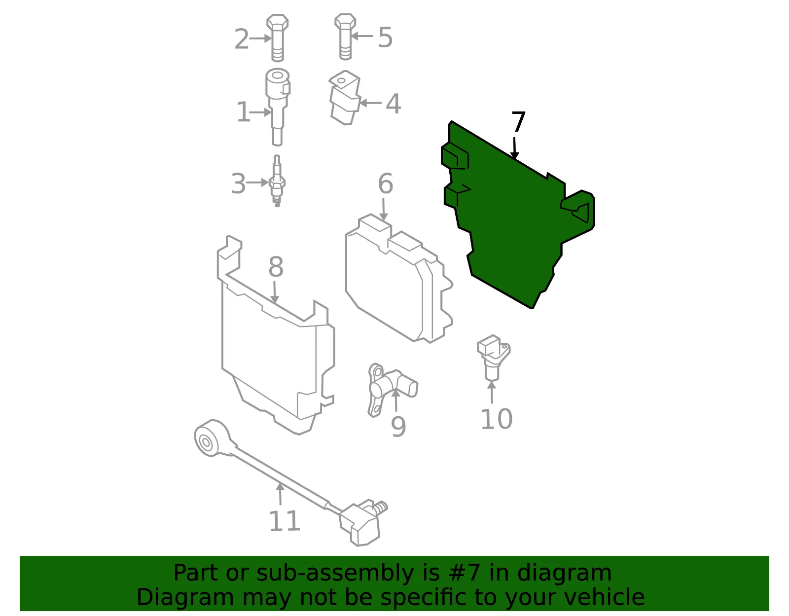 Engine Control Module (ECM) Bracket - Mazda (l33x18885a) - view 2