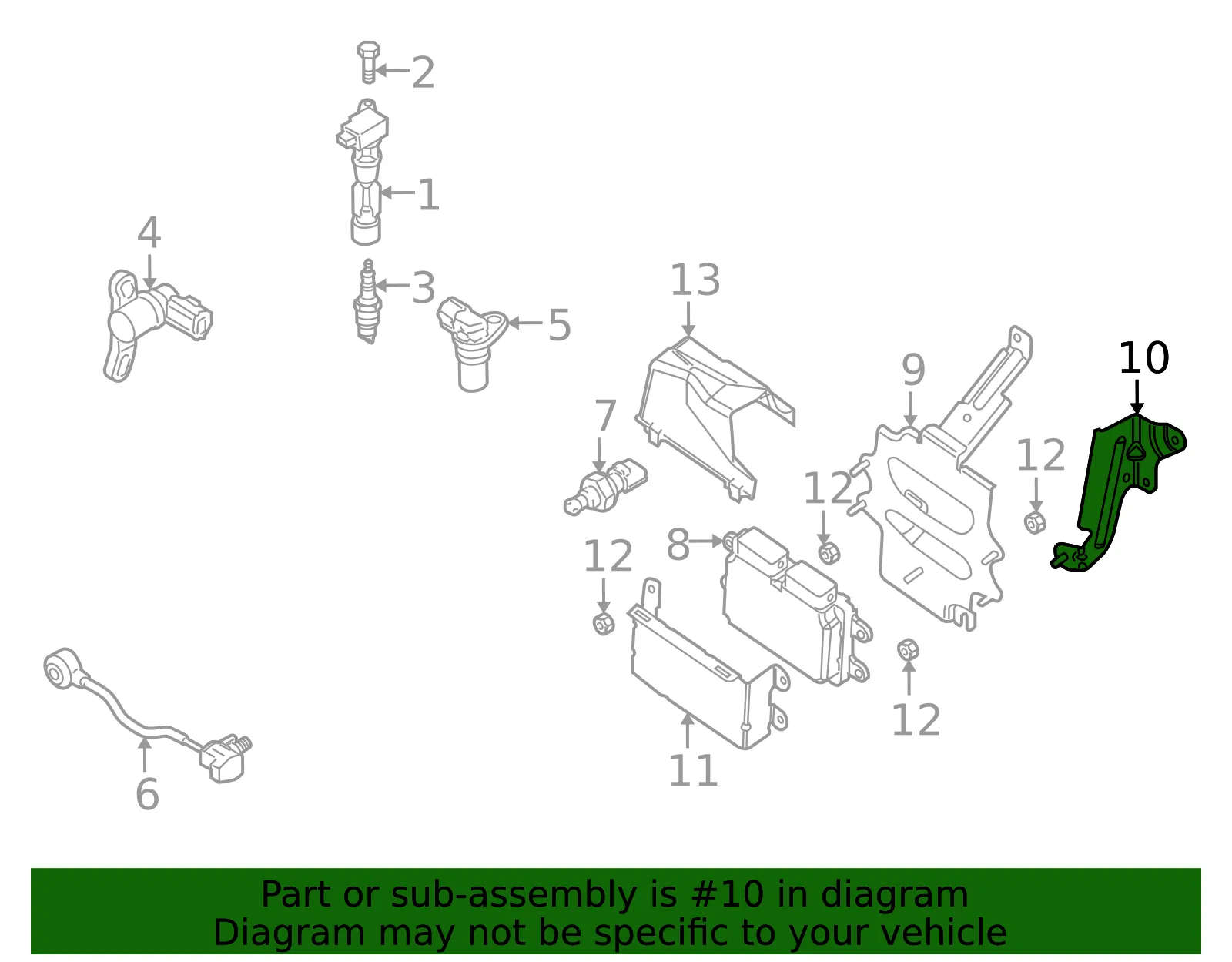 Engine Control Module (ECM) Bracket - Mazda (l51818710) - view 2