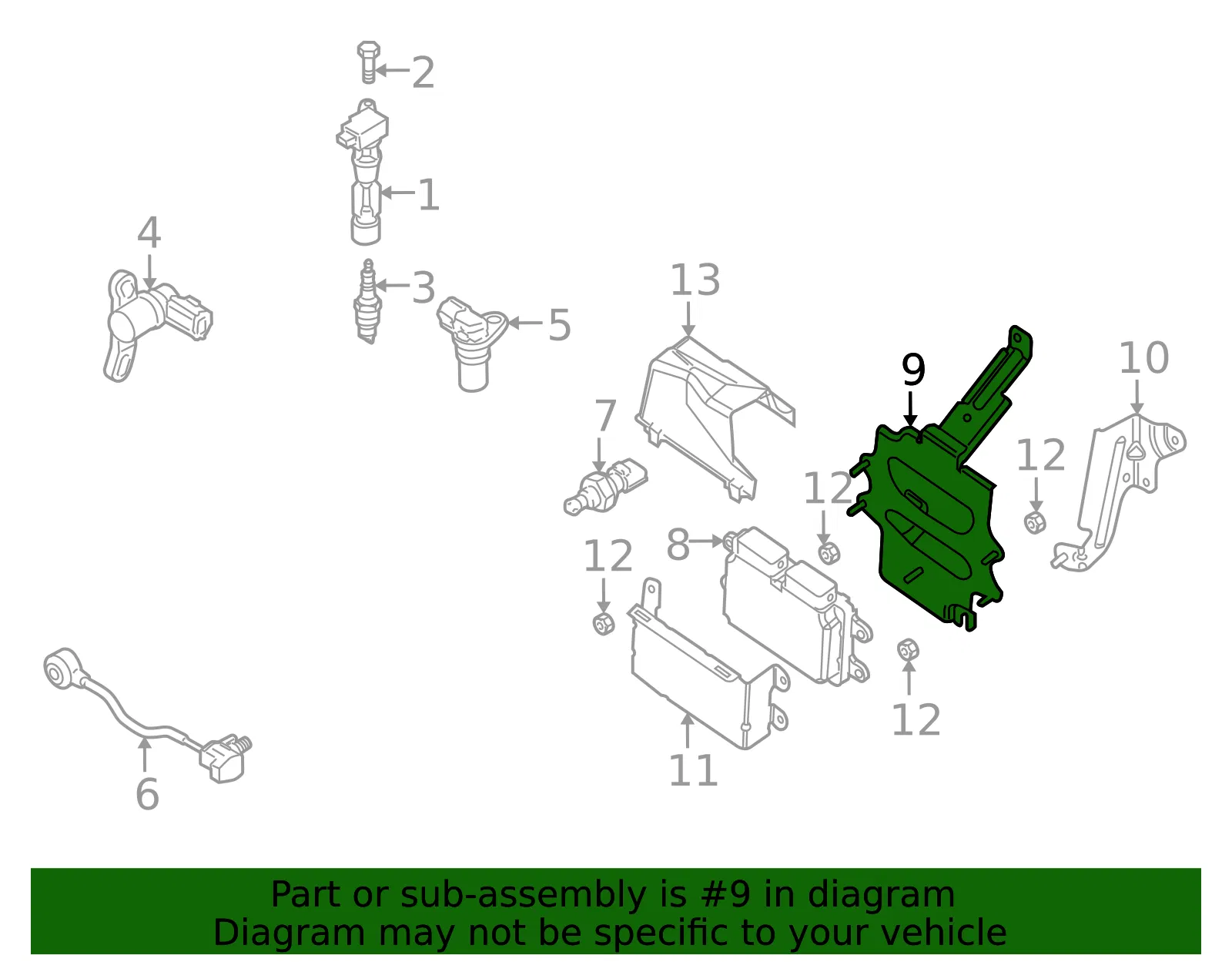 Engine Control Module (ECM) Bracket - Mazda (l51818885a) - view 2