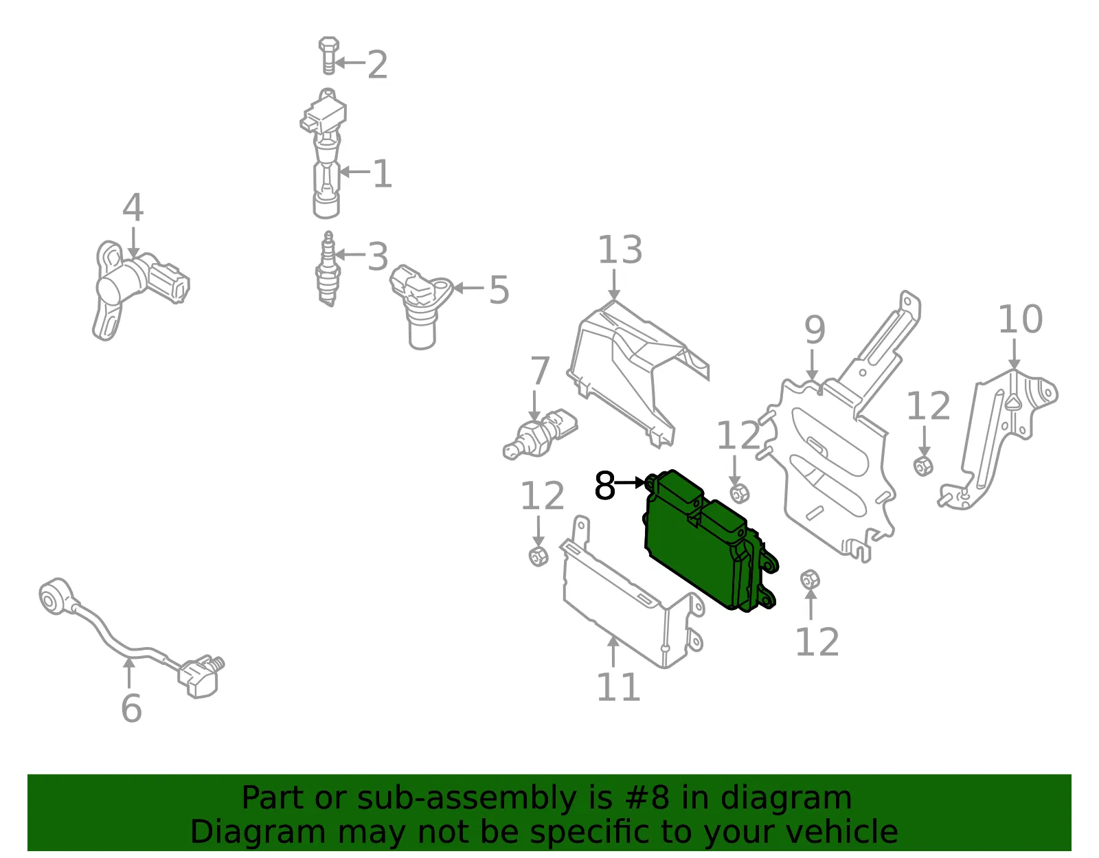 Engine Control Module (ECM) - Mazda (l5a318881g) - view 2