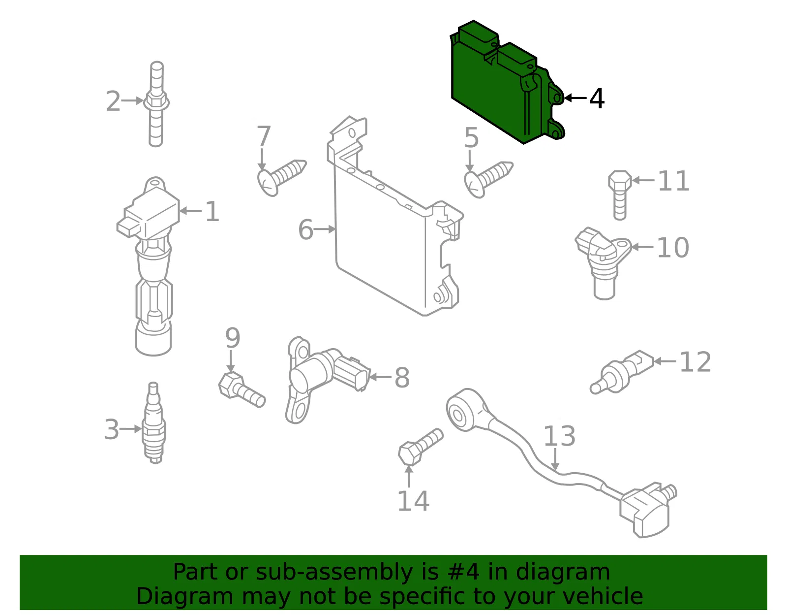 Engine Control Module (ECM) - Mazda (l5e418881e) - view 2