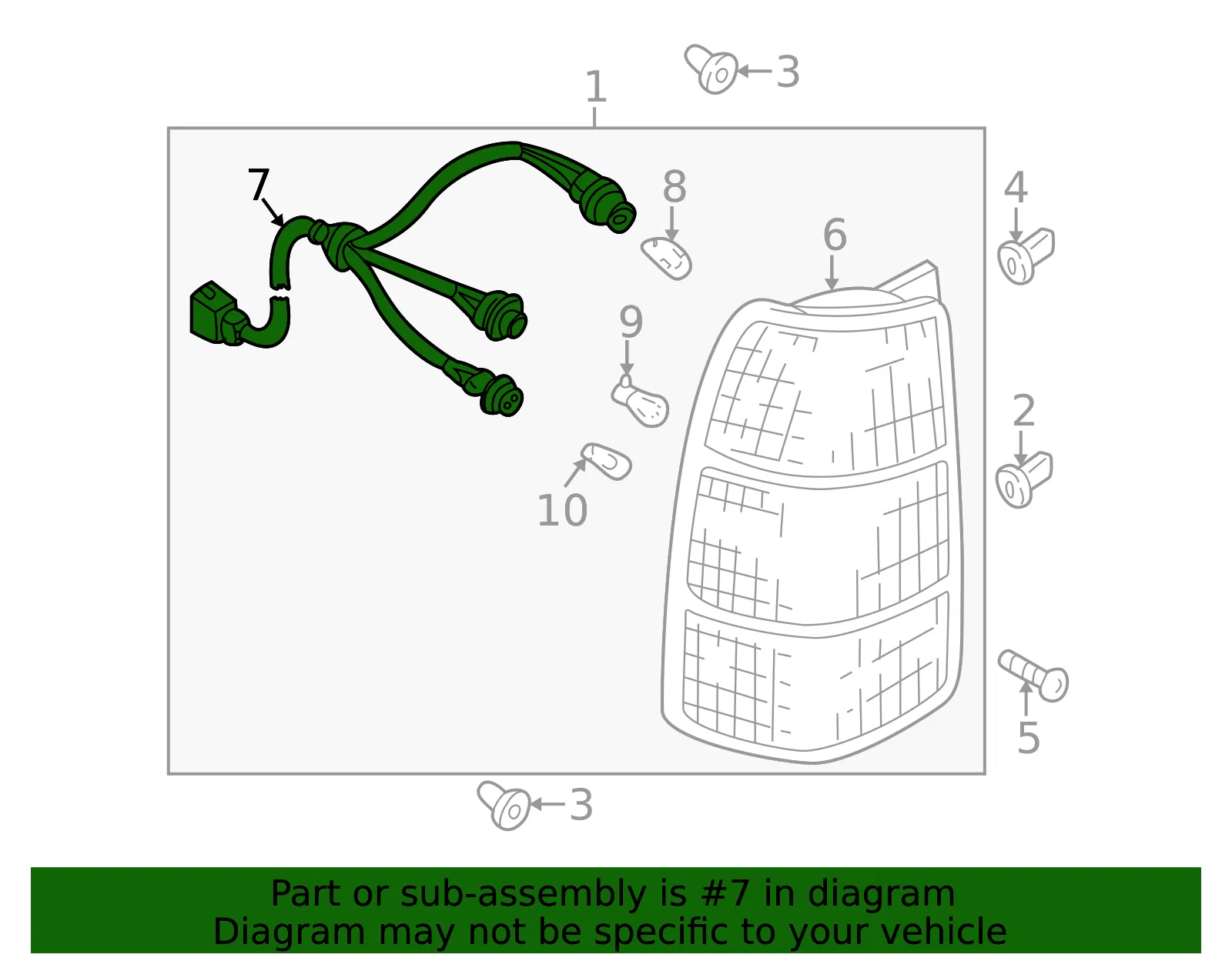 Tail Light Wiring Harness - Mazda (lc6251155) - view 2