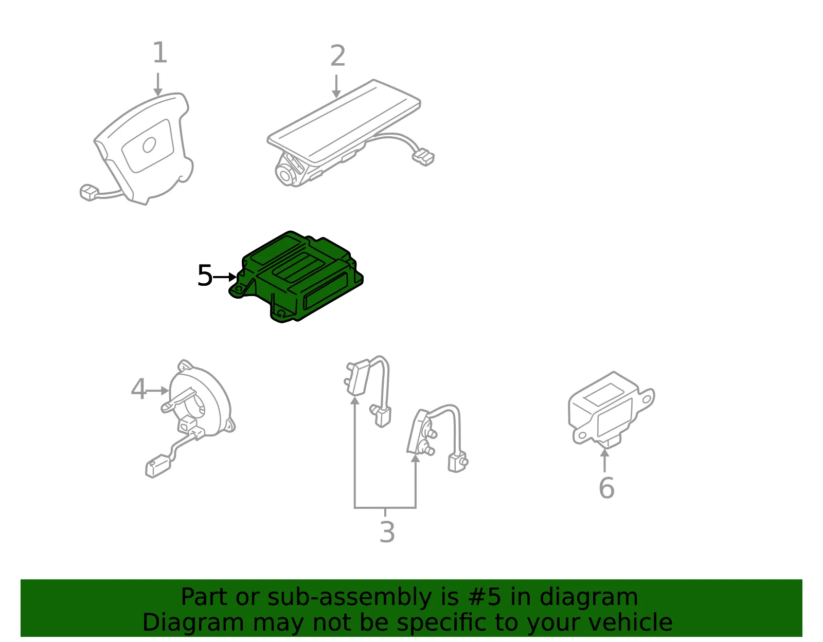 Air Bag Control Module - Mazda (lc6257k30a) - view 2