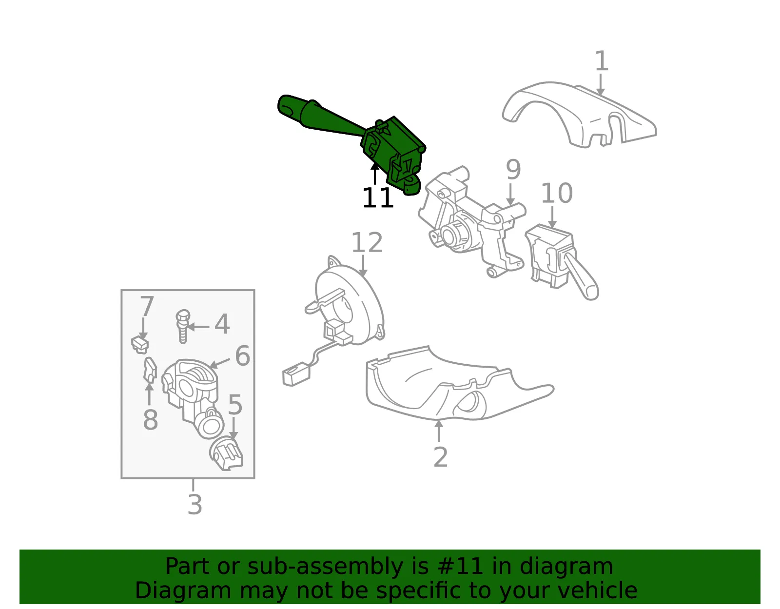 Turn Signal / Combination Lever - Mazda (le4366122) - view 2