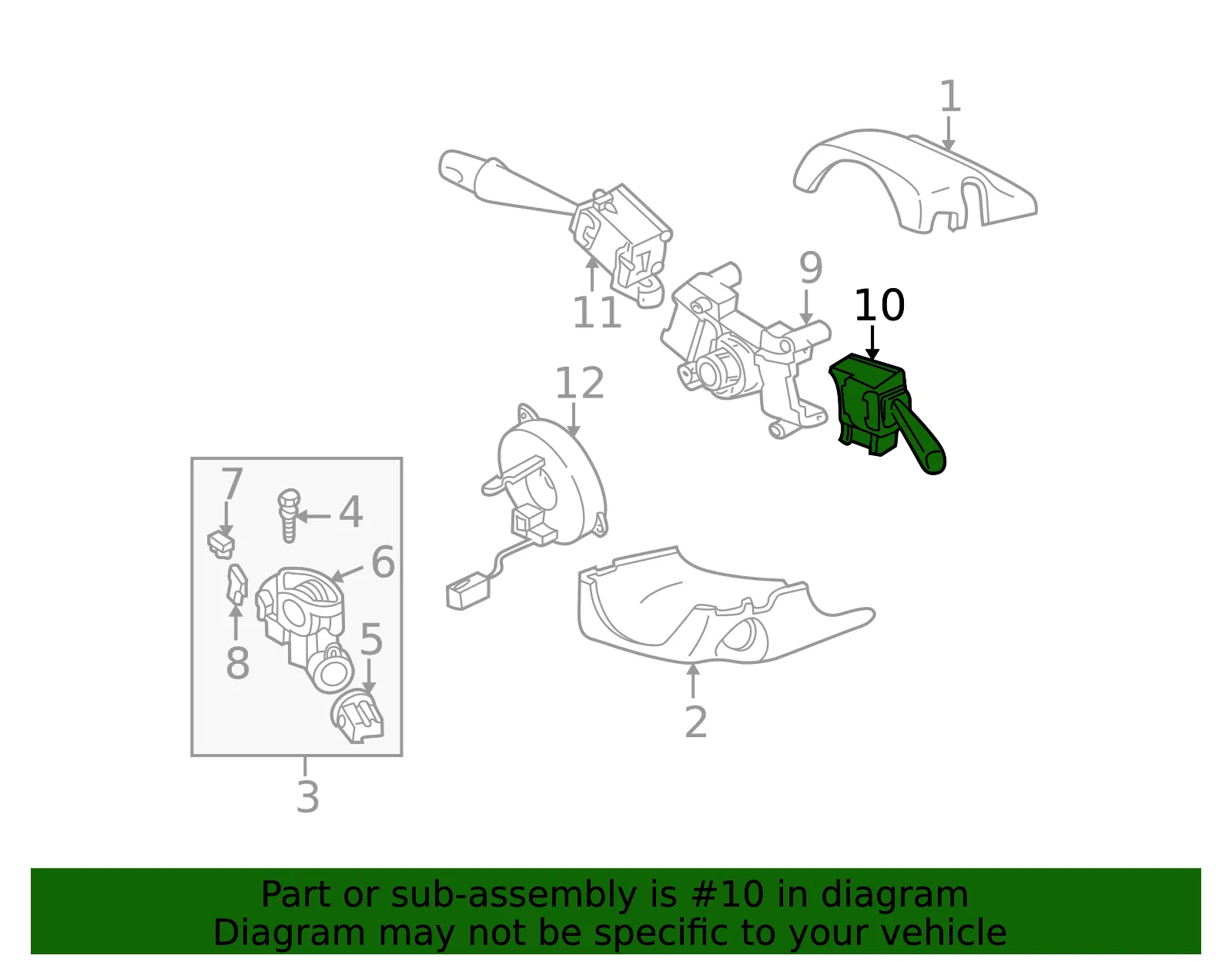 Wiper Switch - Mazda (le4366128) - view 2