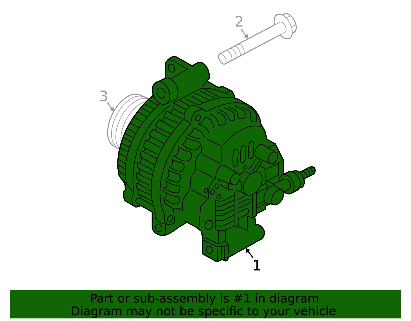 Alternator - Mazda (lf5018300a) - view 2