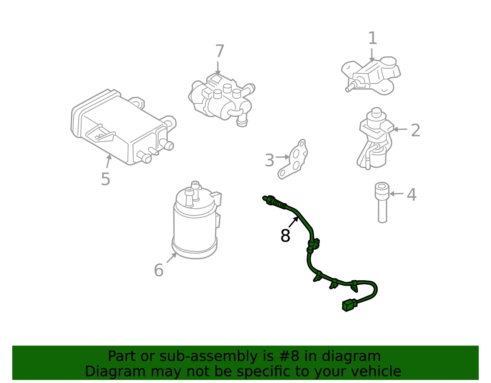 Oxygen Sensor - Mazda (lf5g18861a) - view 2