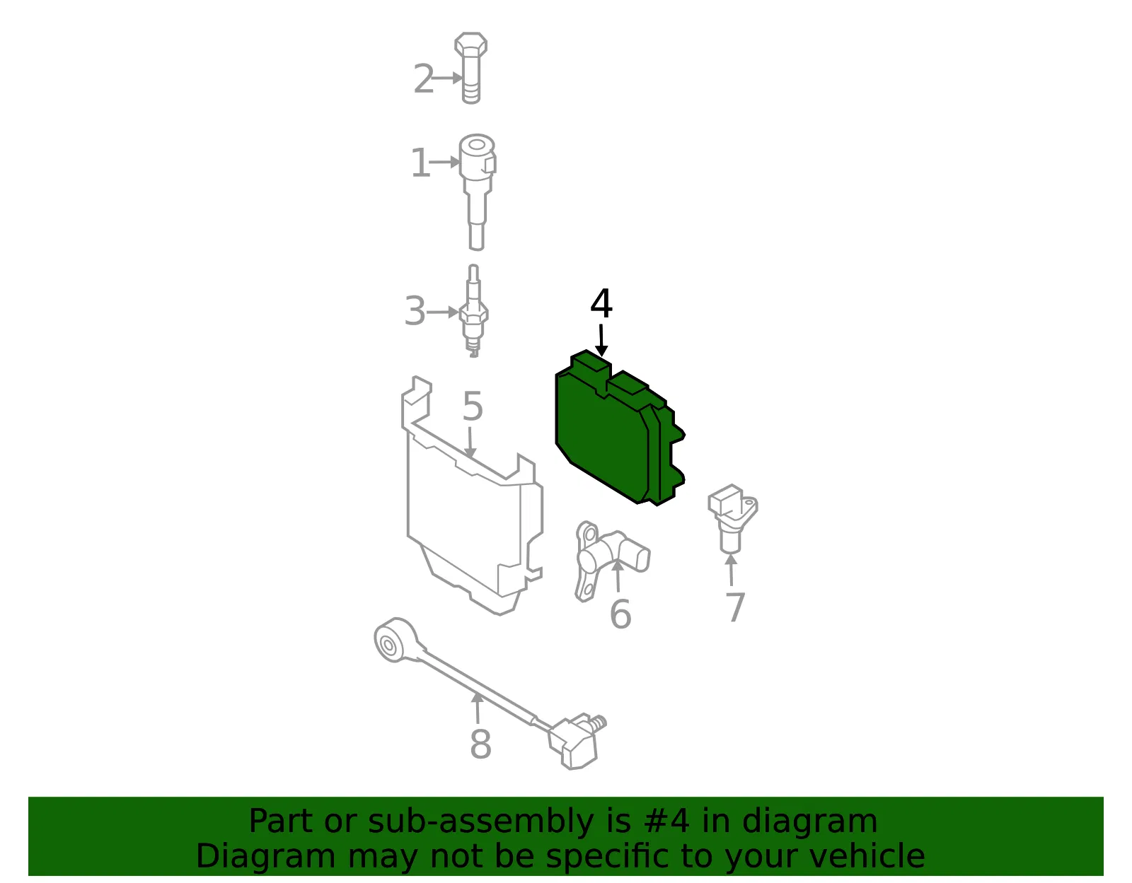 Engine Control Module (ECM) - Mazda (lf8k18881g) - view 2
