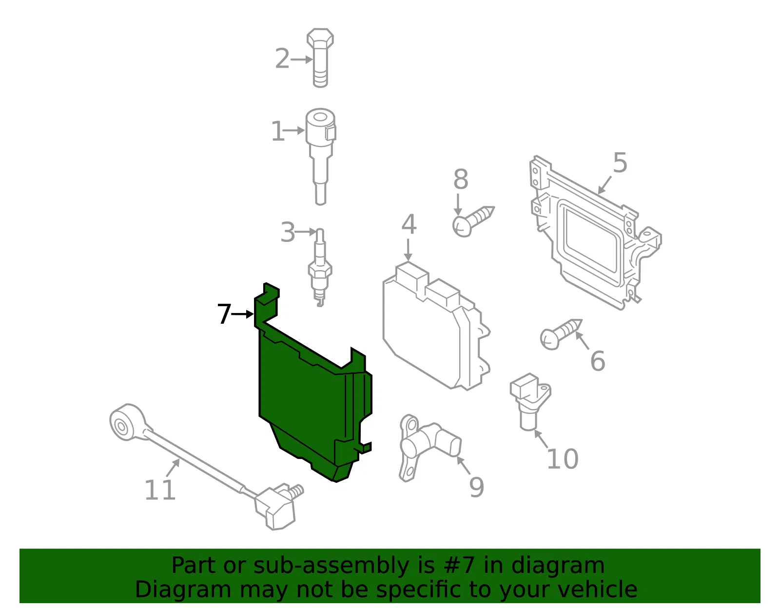 Engine Control Module (ECM) Bracket - Mazda (lf8x18786a) - view 2